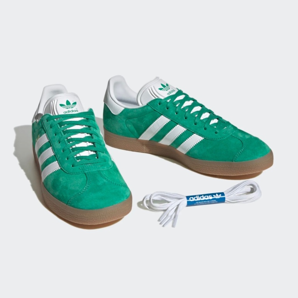 NWT Adidas Gazelle Originals Sneakers Courtyard Green Gum Sole Sz Men 5/Women 6 - Picture 3 of 16